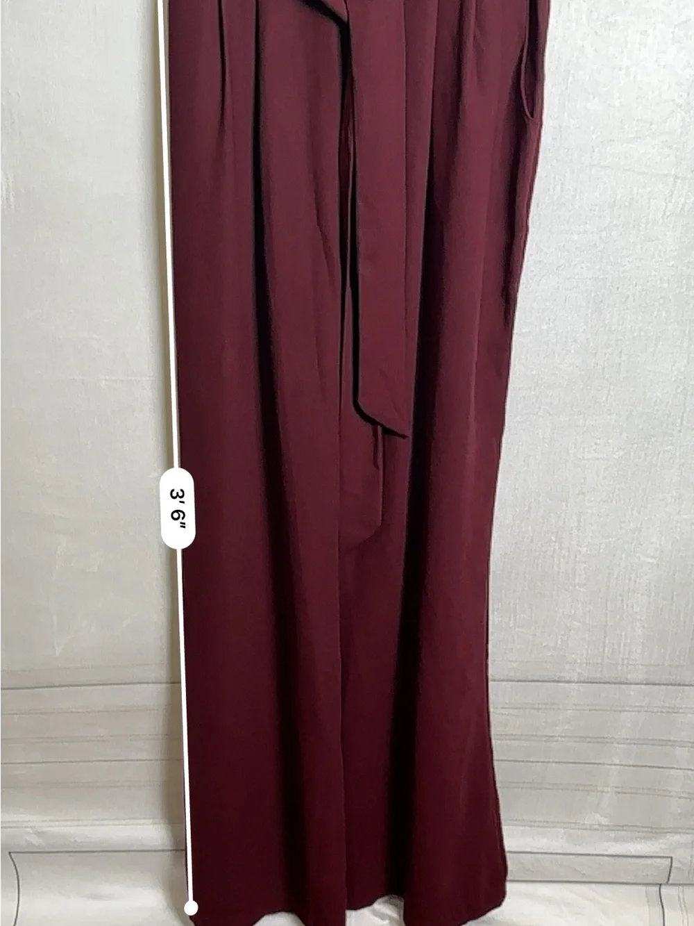 Abercrombie & Fitch Sleeveless Wrap Maxi Dress in Burgundy